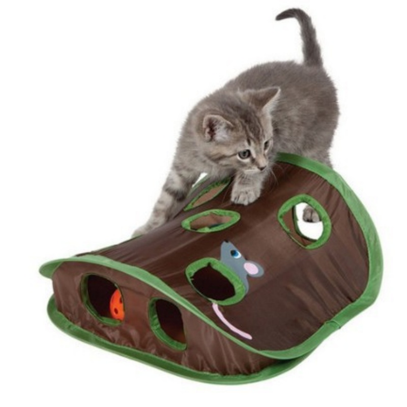Cat Tunnel Toy - Interactive Foldable Cat Toy Cute Pet