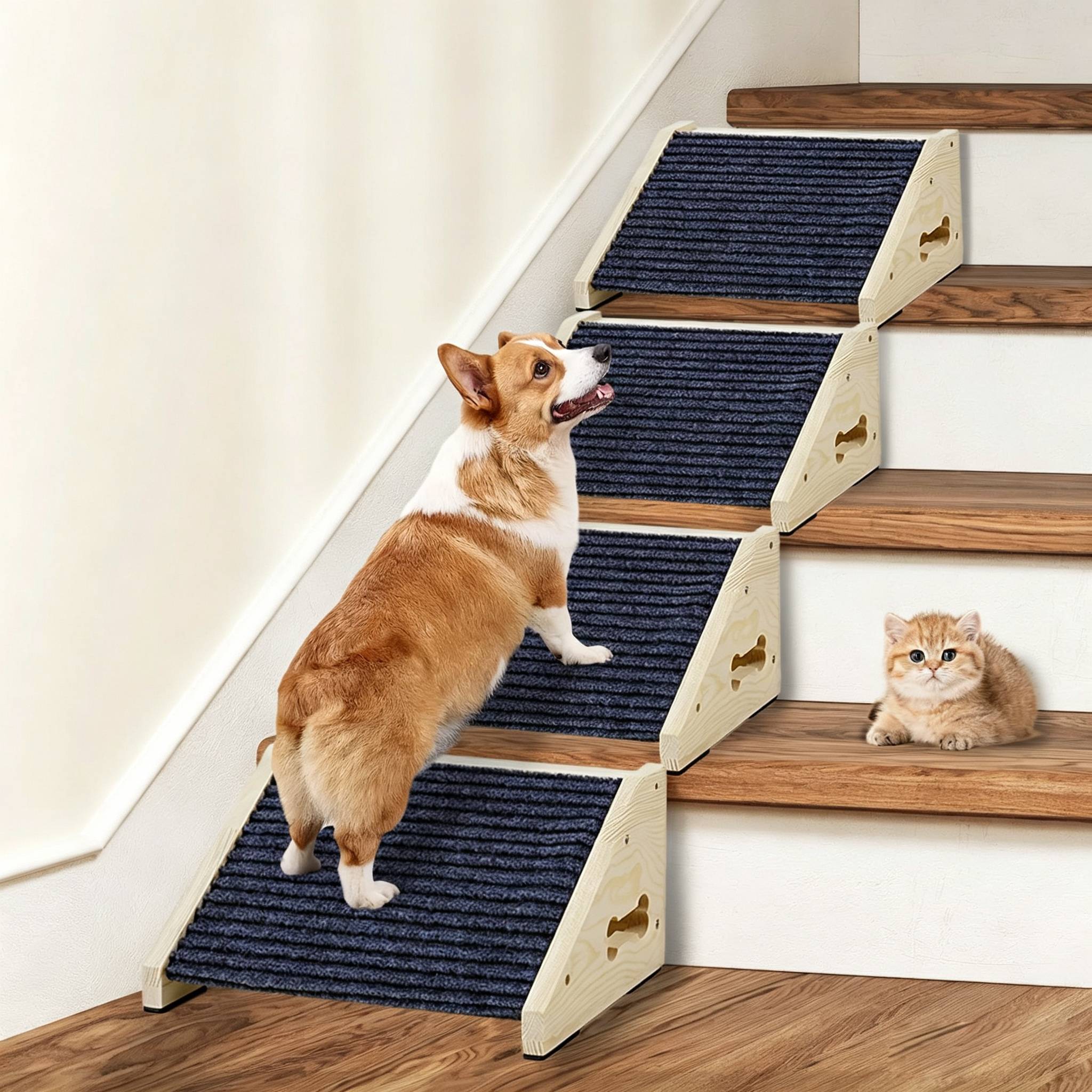 Wooden Dog Stairs Dog Ramps Sm - Calming Dog Bed 评论和价格