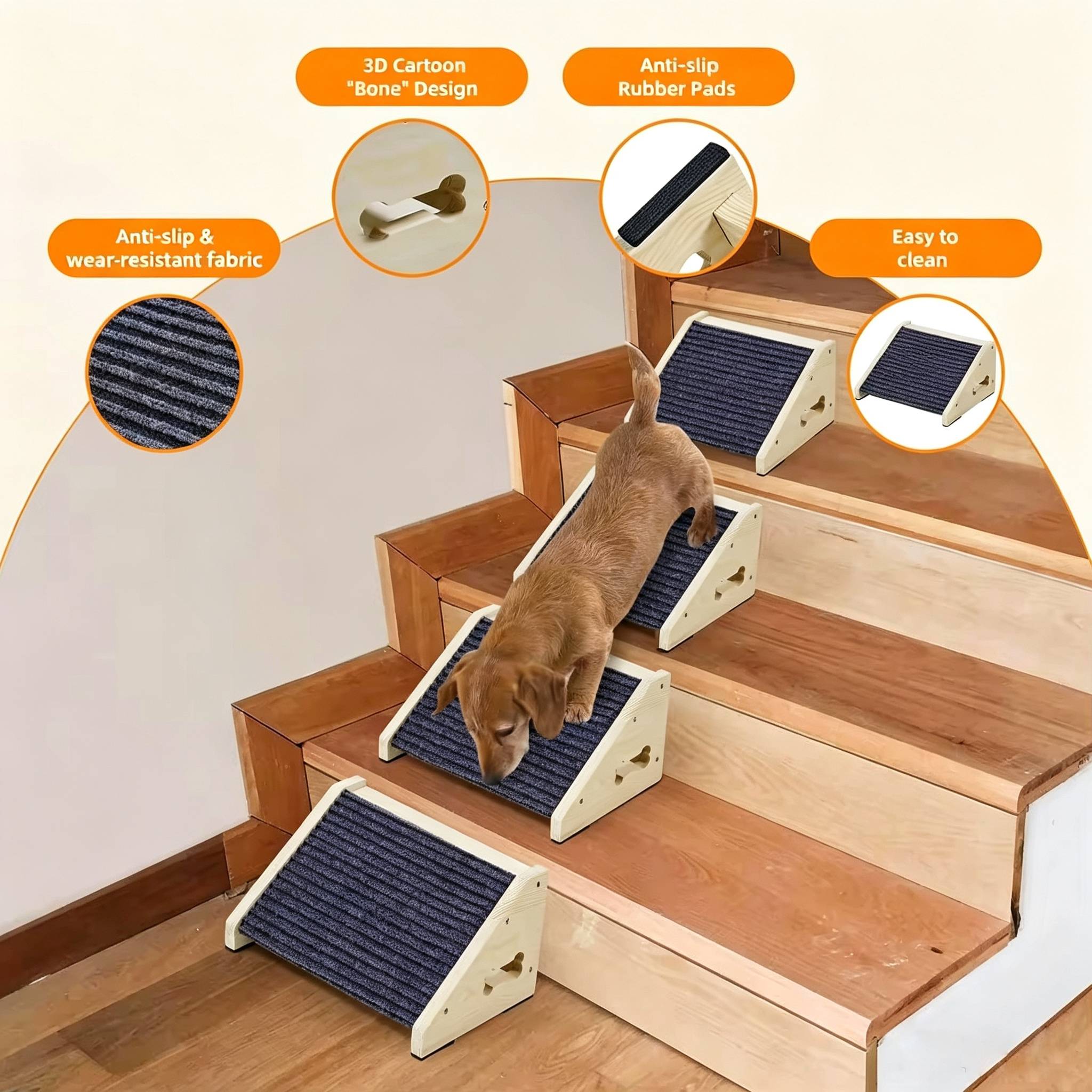 Wooden Dog Stairs Dog Ramps Sm - Calming Dog Bed 评论和价格