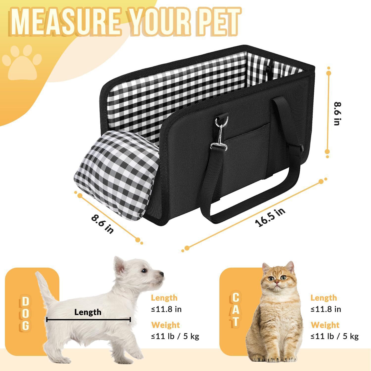 Car Mounted Pet Car Seat Porta - Calming Dog Bed 评论和价格
