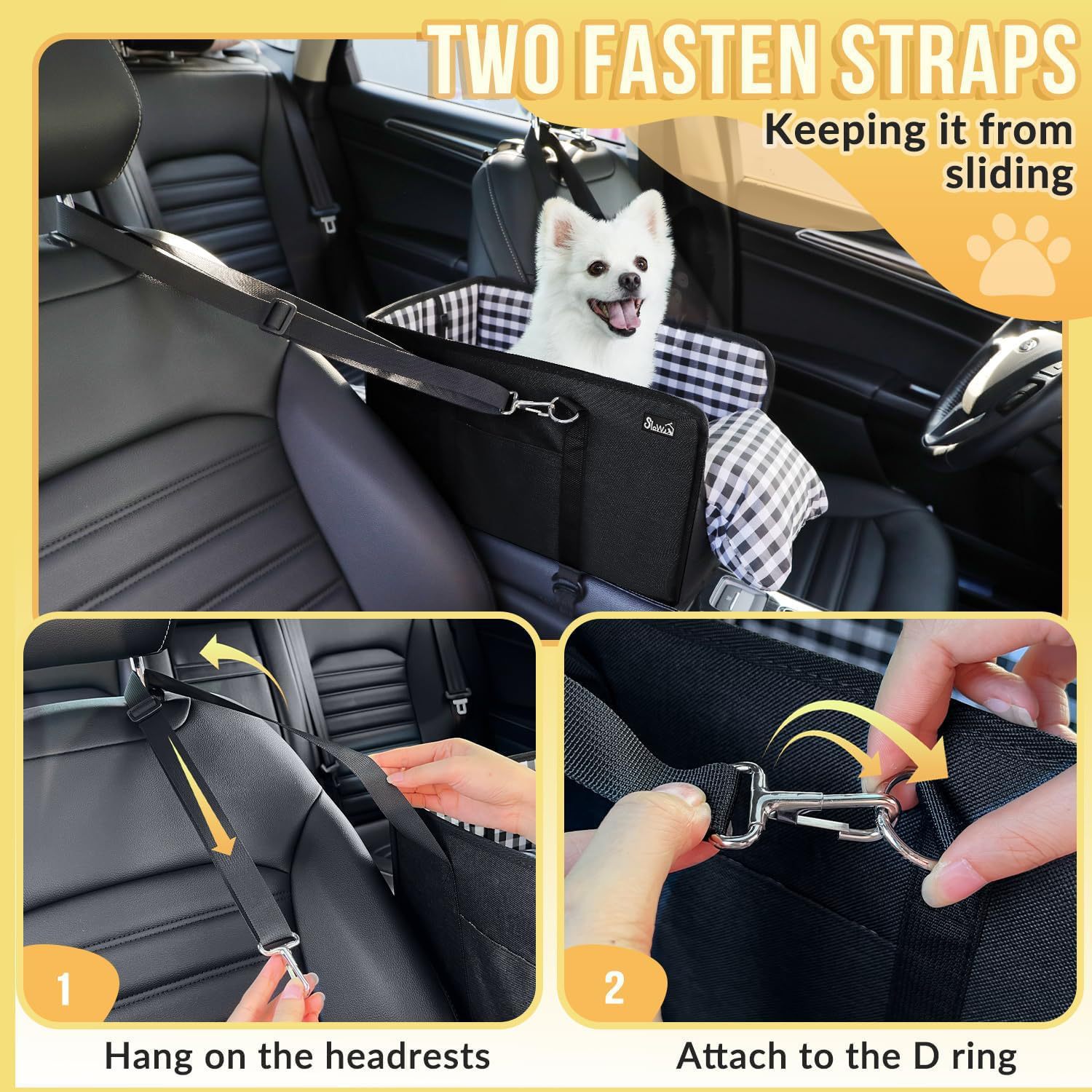 Car Mounted Pet Car Seat Porta - Calming Dog Bed 评论和价格